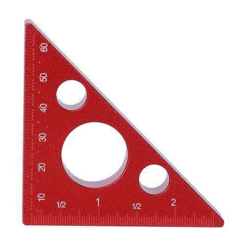 Right Angle Ruler, Woodworking Triangle Ruler,2in Aluminum Alloy Triangle Ruler Carpenter Measuring Tool for Household,DIY and, Carpentry Squares