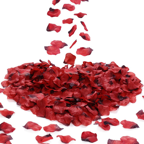 1500Pcs Dark-Red Silk Rose Petals for Romantic Night for Her Set, Artificial Flowers Fake Rose Petals for Valentine's Day, Wedding, Proposal Anniversary Flower Decorations 1500Pcs Dark-Red Silk Rose Petals for Romantic Night for Her Set, Artificial Flowers Fake Rose Petals for Valentine's Day, Wedding, Proposal Anniversary Flower Decorations