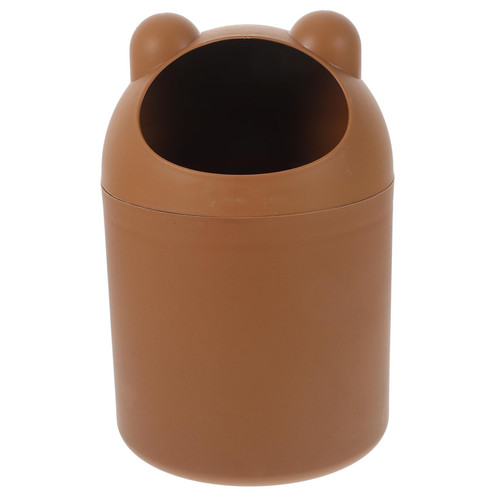 KOMBIUDA Desktop Trash can Waste bin Basket Waste can with lid Cute Trash can for Bedroom car trashcan car Trash can with lid Children Room Trash can Small Desk Plastic Office Household
