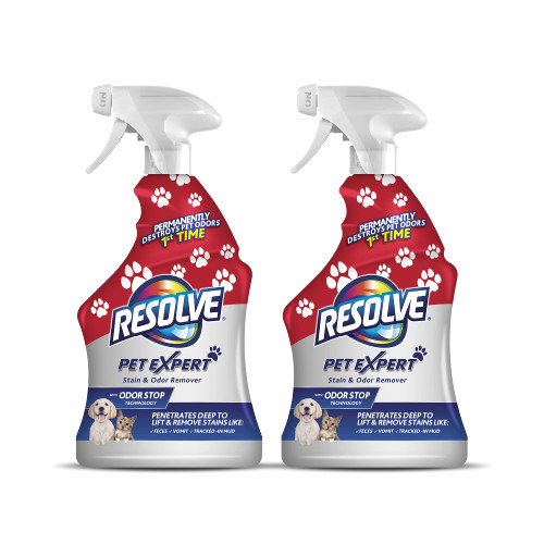 Resolve Pet Expert Carpet Spot & Stain Remover Spray, Pet Stain and Odor Remover, Carpet Cleaner, 22oz (Pack of 2) Resolve Pet Expert Carpet Spot & Stain Remover Spray, Pet Stain and Odor Remover, Carpet Cleaner, 22oz (Pack of 2)