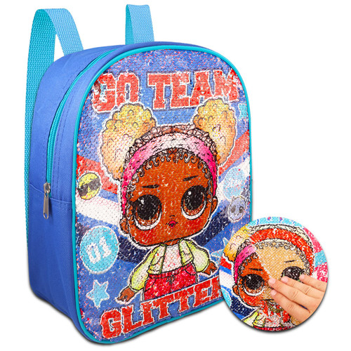 LOL Doll Mini Backpack - 12" Mini LOL Surprise Backpack with Reversible Sequins and Adjustable Shoulder Straps for Girls | LOL Surprise Accessories Bag