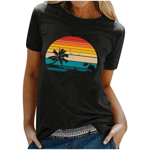 ZCVBOCZ Womens Summer Tops 2023 Casual Dressy Short Sleeve V Neck T Shirts Trendy Floral Graphic Tee Blouse Cute Workout Tops