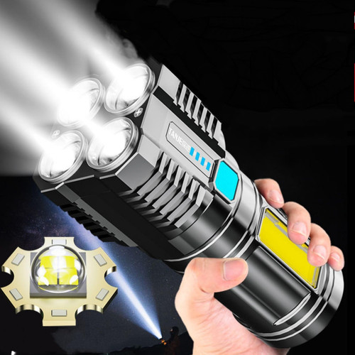 tumgatte Advanced LED Flashlights with Super Bright - High Powered Durable Flashlight with Side Light - Small Emergency LED Flashlights - Multifunctional Portable Flashlights for Outdoor