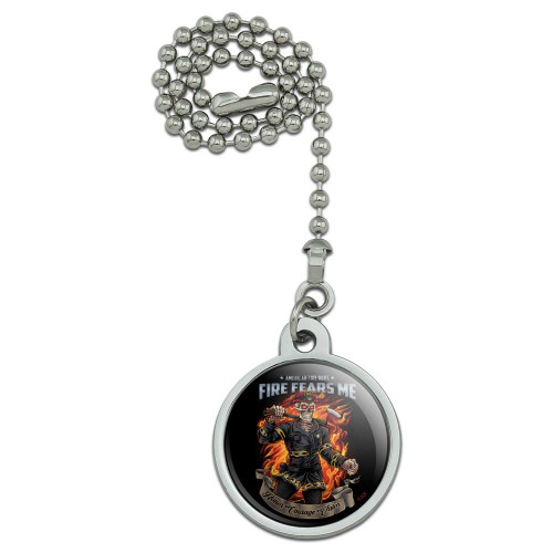 GRAPHICS & MORE American Fire Department Firefighter Skeleton Fears Me Ceiling Fan and Light Pull Chain
