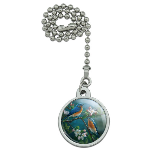 GRAPHICS & MORE Eastern Bluebirds Blue Birds Thrush Ceiling Fan and Light Pull Chain