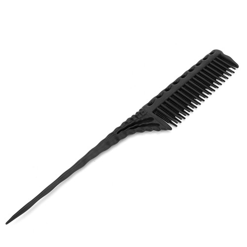 Hair Styling Comb Set, Hair Parting Comb Teasing Hair Brush Rat Tail Comb Edge Brush for Edge Back Brushing, Combing, Slicking Hair for Women (Black)