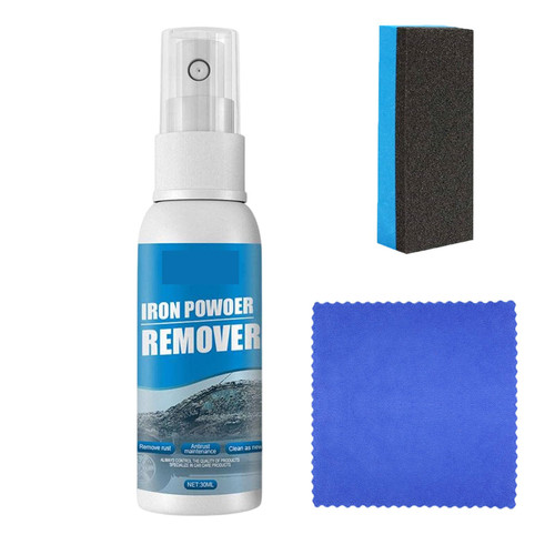 LELEBEAR Ouhoe Iron Powder Remover, 30/100ml Car Rust Remover, Ouhoe Rust Remover, Neutral Rustout Instant Remover Spray (1PCS 30ML)