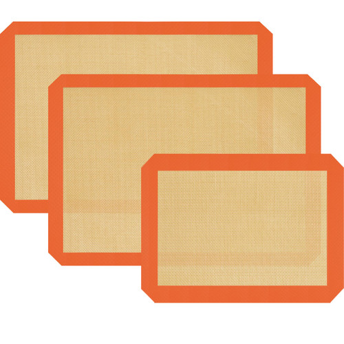 Silicone Baking Mat Set of 3, Silicone Baking Mats Cookie Sheet, Non-Stick Mats for Baking, Easy Clean & Reusable Oven Baking Sheet for Making Macaroons, Cookies Silicone Baking Mat Set of 3, Silicone Baking Mats Cookie Sheet, Non-Stick Mats for Baking, Easy Clean & Reusable Oven Baking Sheet for Making Macaroons, Cookies