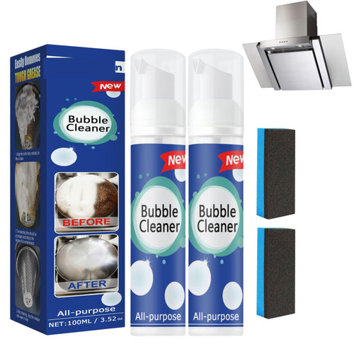 2PCS Bubble Cleaner,Foaming Heavy Oil Stain Cleaner, All Purpose Bubble Cleaner Kitchen Oven Deep Cleaning Spray, All-purpose Rinse-free Cleaning Spray, Stubborn Grease & Grime Remover Bubble Spray 2PCS Bubble Cleaner,Foaming Heavy Oil Stain Cleaner, All Purpose Bubble Cleaner Kitchen Oven Deep Cleaning Spray, All-purpose Rinse-free Cleaning Spray, Stubborn Grease & Grime Remover Bubble Spray