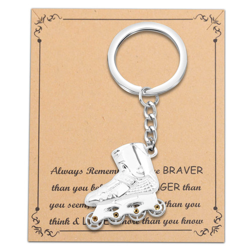 BNQL Roller Skate Gifts Keychain Roller Skating Gifts Roller Skater Gift for Skating Lover Team Gifts Roller Skates Key ring (roller skate keychain)