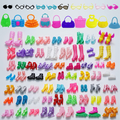 50 Pairs Doll Shoes 10 Doll Handbags 10 Doll Glasses Replacement Fashion Playset Accessories Different Assorted Colors High Heel Boots Sandals for 11.5 Inch Girl Doll 50 Pairs Doll Shoes 10 Doll Handbags 10 Doll Glasses Replacement Fashion Playset Accessories Different Assorted Colors High Heel Boots Sandals for 11.5 Inch Girl Doll