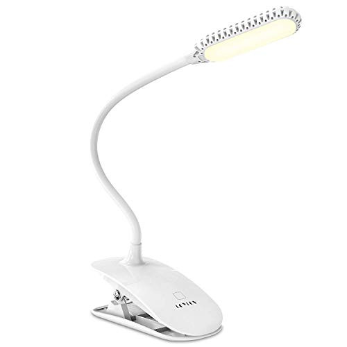LOYLOV Clip on Reading Light, Ultra-Bright Warm LED Book Light 3 Brightness Eye Care, USB Rechargeable Headboard Book Lamp for Reading in Bed at Night for Kids, Touch Switch Bedside Reading Lamp