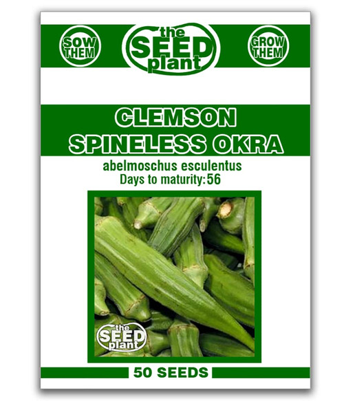 Clemson Spineless Okra Seeds - 50 Seeds Non-GMO