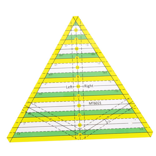 NUOBESTY 1pc Patchwork Ruler Quilting Grids Striped Quilt Triangle Quilting Ruler Seamstress Drafting Triangle Ruler Stitching Ruler Yellow Comforter Metric Drawing Ruler Fabric Plastic