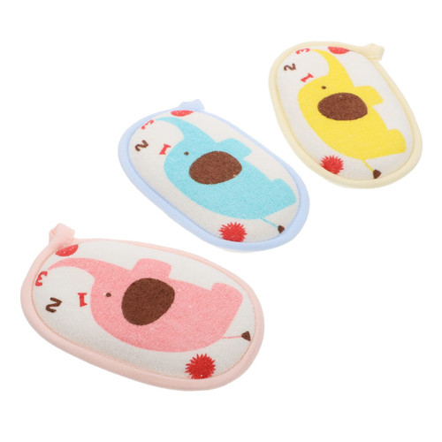 NOLITOY 6 Pcs Baby Bath Cotton Cleansing Gloves for Bath Baby Supply Body Scrub Mitt Body Exfoliator Mitt Loofah Washcloth Natural Baby Wash Mitt Cleaning Wipe Take a Bath Sponge Toddler