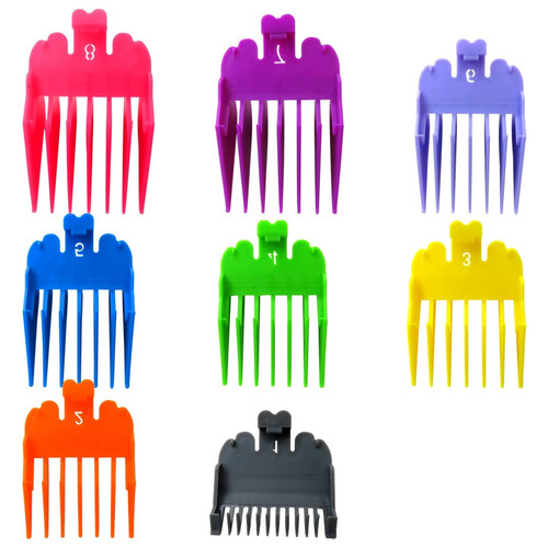 8Pcs 3-25mm Hair Clipper Limit Comb Guide Attachment Size Barber Replacement 3-25mm Universal