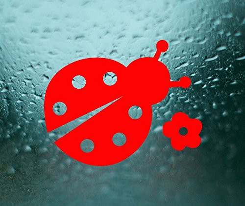 LADYBUG - Lady Bug - Car, Truck, Notebook, Vinyl Decal Sticker (3", Red)