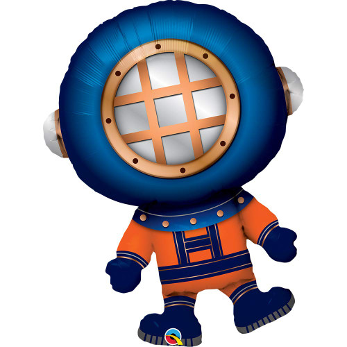 Qualatex 37" Deep Sea Diver Foil Balloon, Multicolor Qualatex 37" Deep Sea Diver Foil Balloon, Multicolor