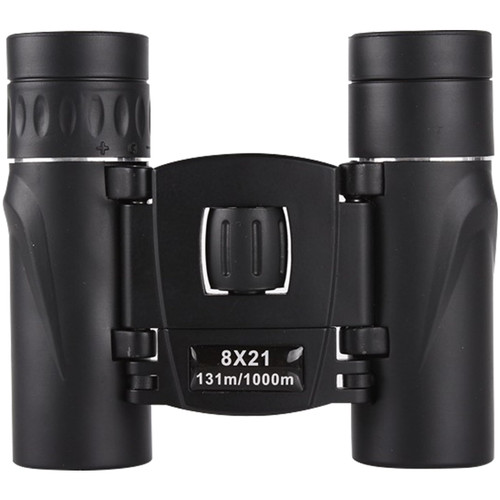 Lizbin Binoculars 8x21, Binoculars for Adults, Night Vision Binoculars, Binoculars for Adults High Powered, Small Pocket Binoculars Compact, Binoculars for Bird Watching, Hunting, Large View (Black)