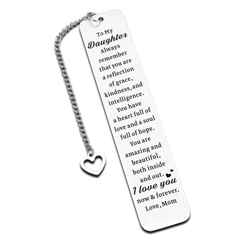 Daughter Gifts from Mom Valentines Day Gift for Daughter to My Daughter Bookmark Daughter Birthday Gift 16th 18th 21st Birthday Gift for Teen Girls Bookmarks for Kids Mom and Daughter Gifts