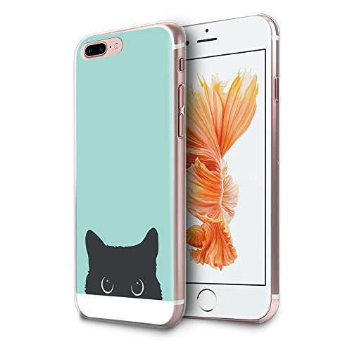 HelloGiftify iPhone 7 Plus/iPhone 8 Plus Case, Tiffany Blue&Cat TPU Soft Gel Protective Case for iPhone 7 Plus/iPhone 8 Plus