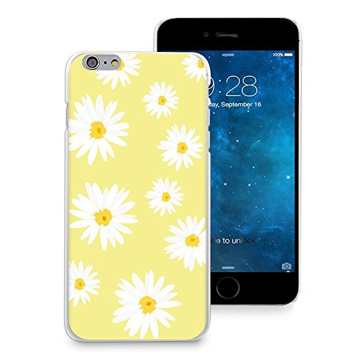 iPhone 7 Plus Case, HelloGiftify Daisy Floral Flower Print Phone Case Plastic Soft Rubber TPU Back Cover for iPhone 7 Plus (5.5") (Yellow)