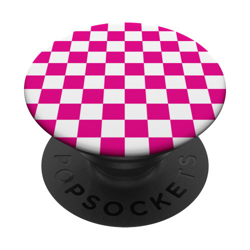Checkered Checkerboard Indie Aesthetic Cerise PopSockets Standard PopGrip