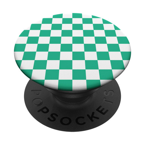 Checkered Checkerboard Indie Aesthetic Mint Green PopSockets Standard PopGrip