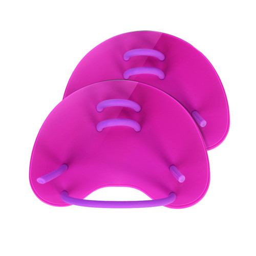 YIJU Swimming Hand Paddles Swim Training Gear Swimming Equipment Aquatic Fitness Swim Paddles with Adjustable Strap for Adult Kids , Pink