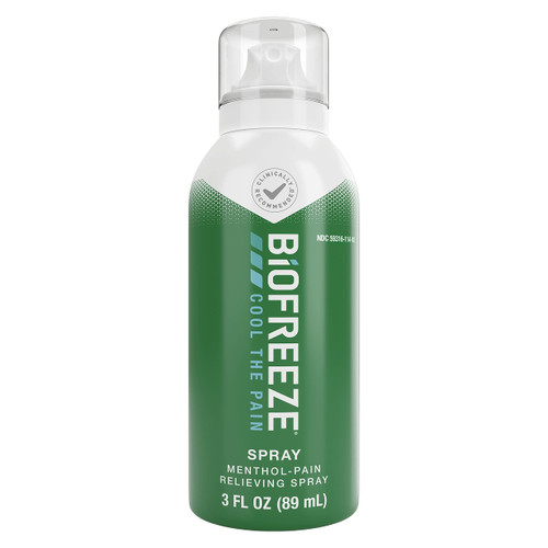 Biofreeze Menthol Spray 3 FL OZ Colorless Aerosol Spray Associated with Sore Muscles, Arthritis, Simple Backaches, and Joint Pain (Packaging May Vary) (1) Biofreeze Menthol Spray 3 FL OZ Colorless Aerosol Spray Associated with Sore Muscles, Arthritis, Simple Backaches, and Joint Pain (Packaging May Vary) (1)