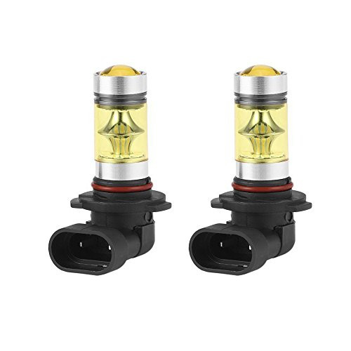 Mesllin 100W H10 LED Driving Fog Light Bulbs High Power Vehicle Car Truck DRL Light Lamps Yellow (Pack of 2)