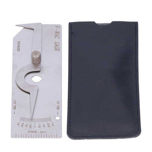Welding Gauge, Welding Gauge Single Stainless Steel Undercut Inch Inspection Weld Measuring Tool VWAC, Single Fillet Weld Depth Gauge Welding Measure Inspection Tools(Fractional)