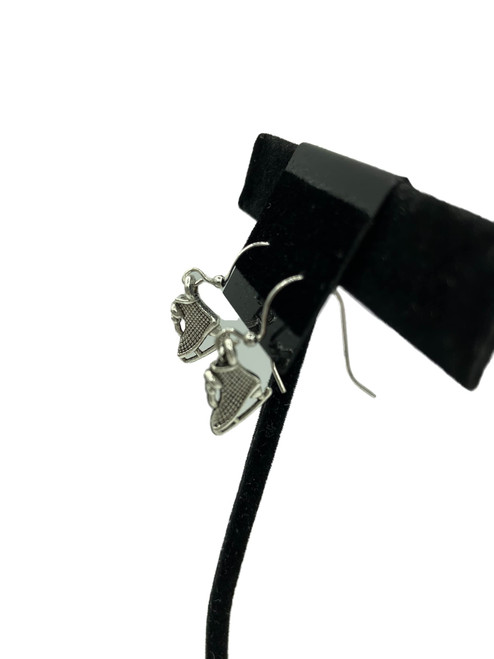 Christmas Silvertone ice Skate Charm Dangle Earrings Christmas Silvertone ice Skate Charm Dangle Earrings