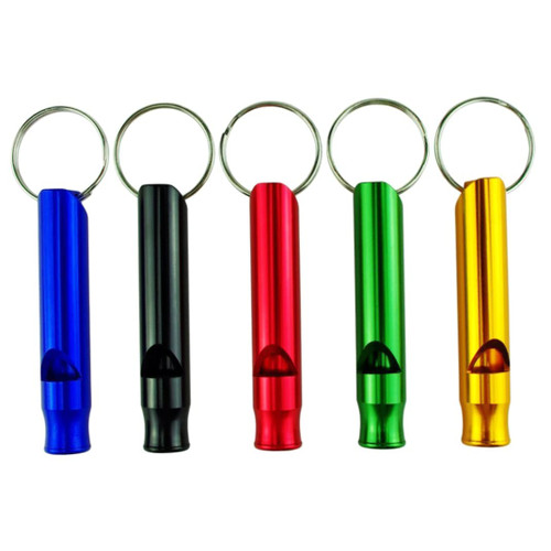 Survival Whistle, 5 Pack Camping Whistles Aluminum Whistle EDC Sport Emergency Survival Whistles with Key Chain for Outdoor