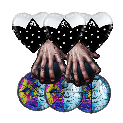 Wednesday party supplies balloons Wednesday hand foil balloons Addams Family balloons for Kids Wednesday theme birthday party decoration for girls