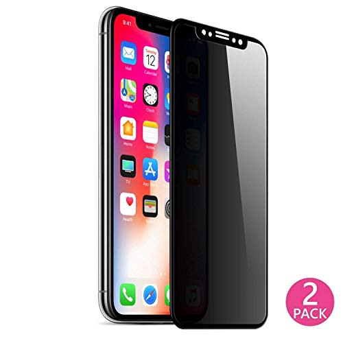 ZD iPhone Xs Max Privacy Screen Protector,Full Coverage Tempered Glass Screen Protector for iPhone Xs Max,98% Clarity,Premium Privacy (2PCS)