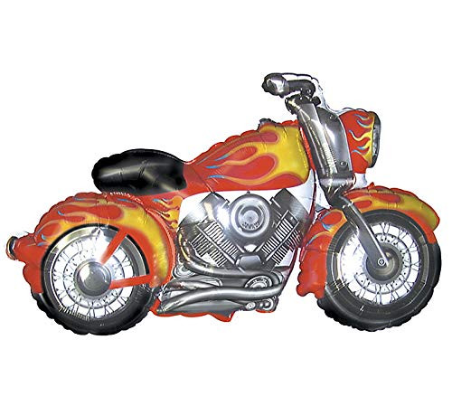 Flaming Red Motorcycle Jumbo 45" Foil Party Balloon Flaming Red Motorcycle Jumbo 45" Foil Party Balloon