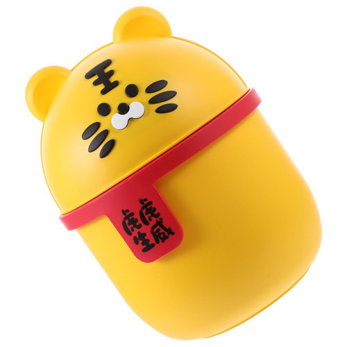 LABRIMP Mini Trash Can Tabletop Trash Can Table Top Trash Can Mini Garbage Can Mini Trashcan Yellow Trash Can Mini Trash Bin Small Bin Simple Human Small Trash Can Container Desk Office Pp