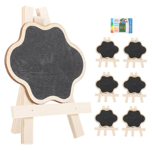 1 Set Mini Blackboard Mini Chalkboard Signs for Food Mini Chalkboard Signs with Stand Decorative Message Boards Chalk Board Sign Board Chalkboards Child Desktop Wooden Table Number