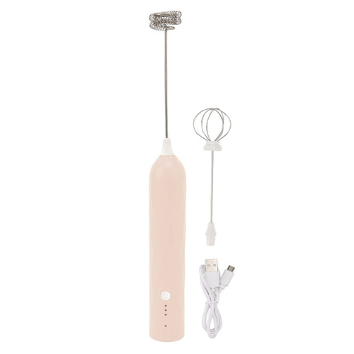 Aramox Electric Stirrer, Small Household Egg Beater Mini Multifunctional Blender Handheld Electric Stirrer Foam Maker Whisk Cordless Milk Coffee Foamer (Apricot)