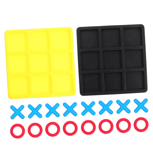 VICASKY 2 Boxes Xo Chess Connect in a Line Game Xo Game Decor Chess Board Game Classic Board Game Toys Strategy Board Game Travel Puzzle Resin Plastic Brain