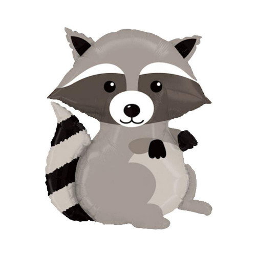 Adorable Woodland Raccoon 36" Foil Party Balloon Adorable Woodland Raccoon 36" Foil Party Balloon