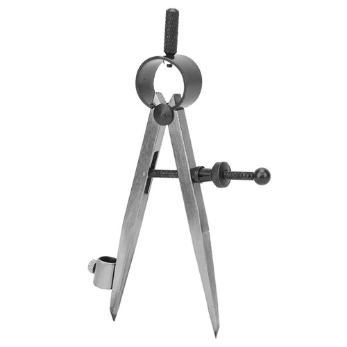 Mokernali Professional Drawing Compass, Carbon Steel Wing Divider Line Location Scriber Drawing Compasses Craft Rotating Tool Drafting Compass for Woodworking, Metalworking(150mm)