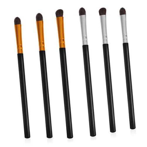 6Pcs makeup eyeshadow eye for makeup set horse hair tool makeup brush eyes Miss eye shadow plastic Smudge brush mix eye shadow brush set