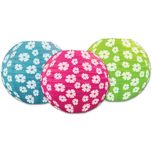 Beistle Hibiscus Paper Lanterns