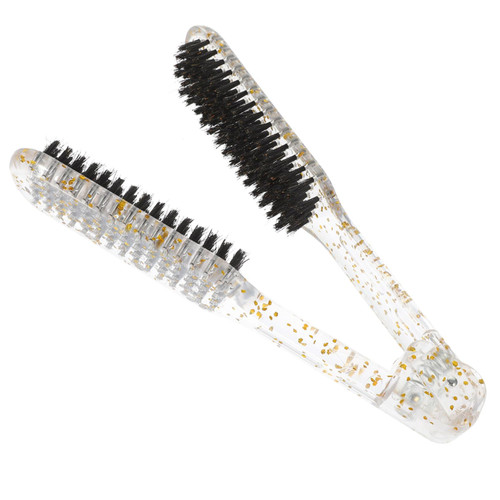 FOMIYES Salon Hair Straightening Comb Transparent Splint -shaped Hair Straightening Comb Straightening Comb Ion Ironing Clip (transparent Color) Brush Straight Hair Abs Miss