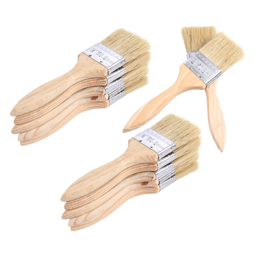 EXCEART Furniture Paint Brush Furniture Painting 10Pcs Glue Brush Wooden Trim Paint Brush Paint Decorating Varnish Brush Chip Paint