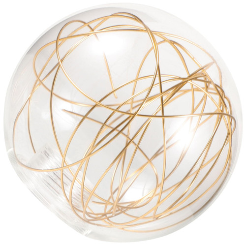 NOLITOY G9 Globe Glass Lamp Shade 80mm Threaded Dome Lampshade Light Fixture Cover Replacement for Pendant Lighting Chandeliers Wall Sconce Golden