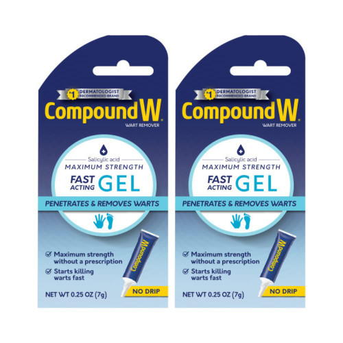 Compound W Wart Remover, Maximum Strength, Fast-Acting Gel, 0.25-Ounce (Pack of 2) by Compound W