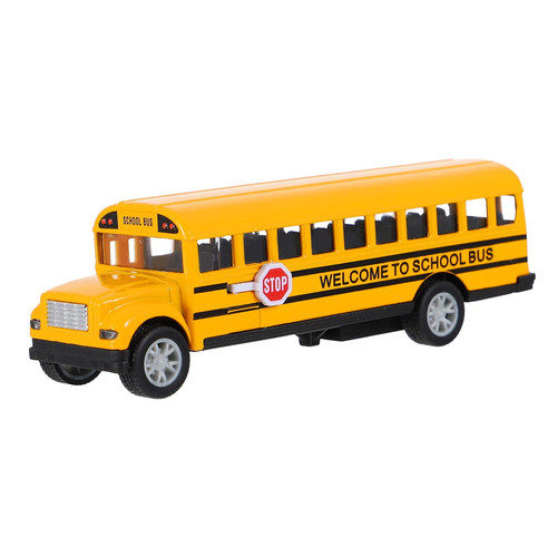 PATKAW School Bus, 1Pc 1: 32 Toy School Bus Model Bus Toy Pull Back Car Kids School Bus Toy for Kids Play House Toys, Party Favors (Random Style)